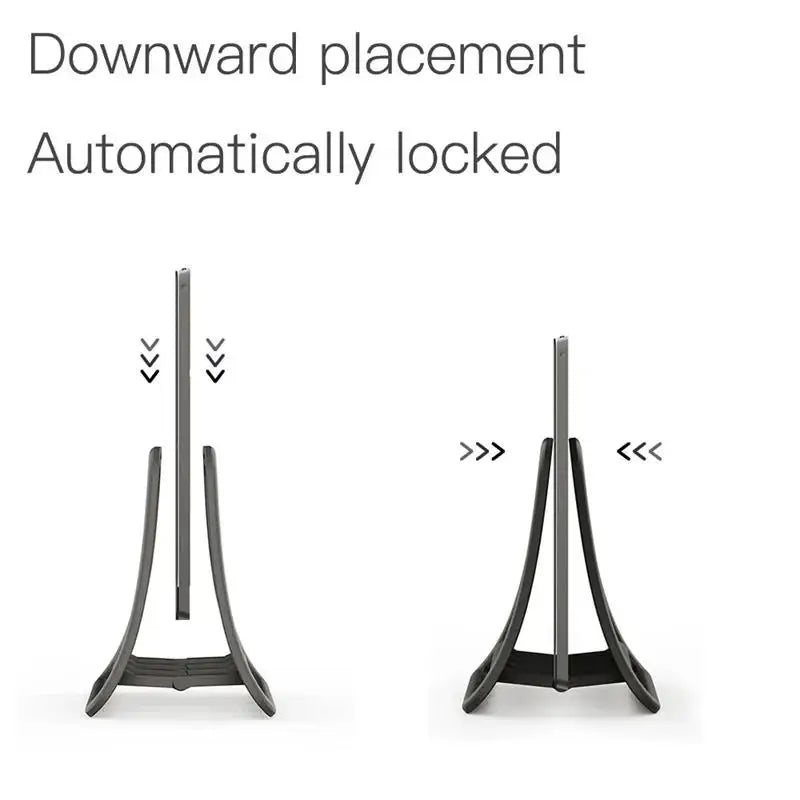 Foldable Vertical Laptop Stand – Space-Saving Desk Organizer