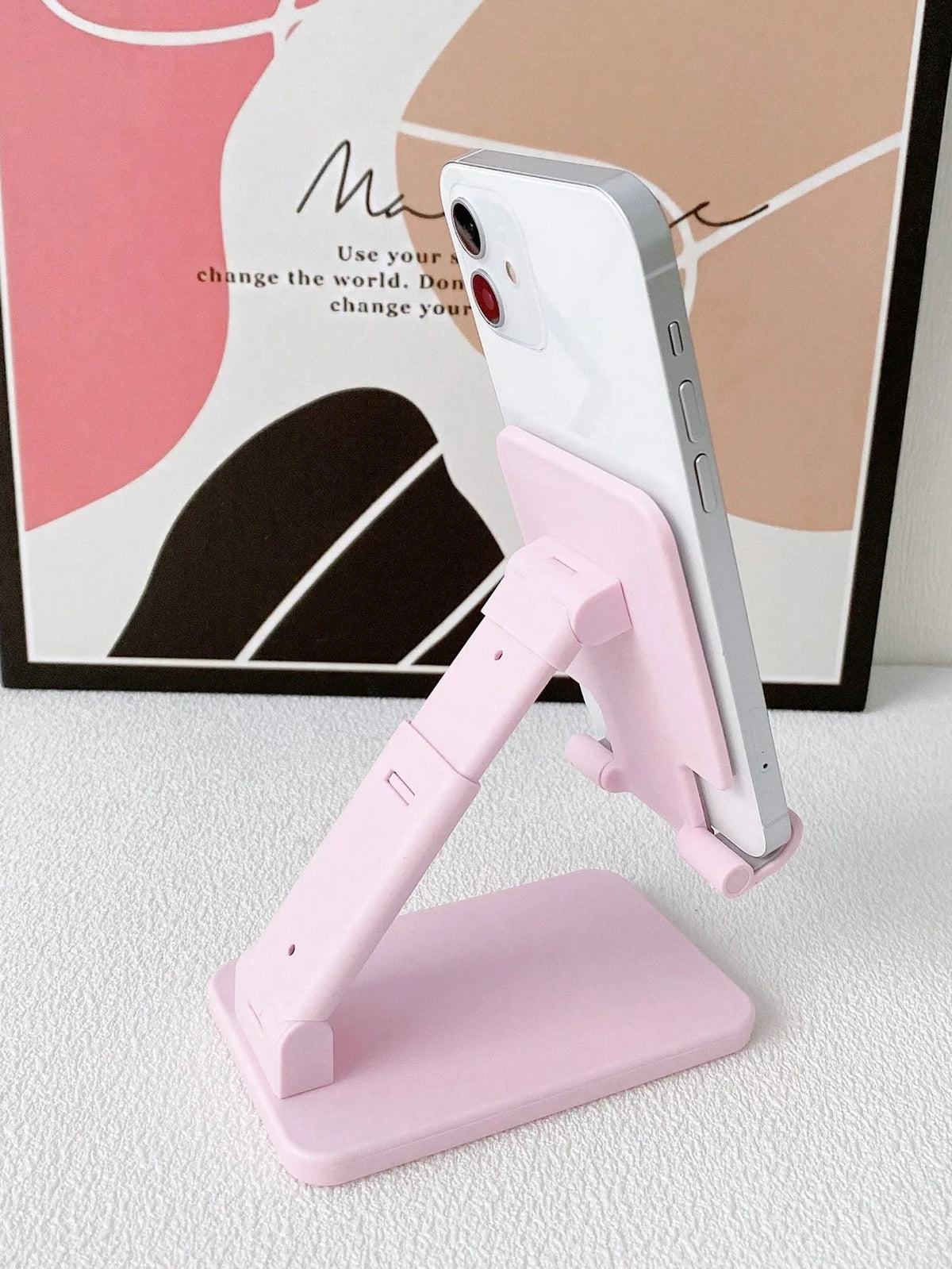 Adjustable Phone & Tablet Stand – Foldable Desk & Bed Holder